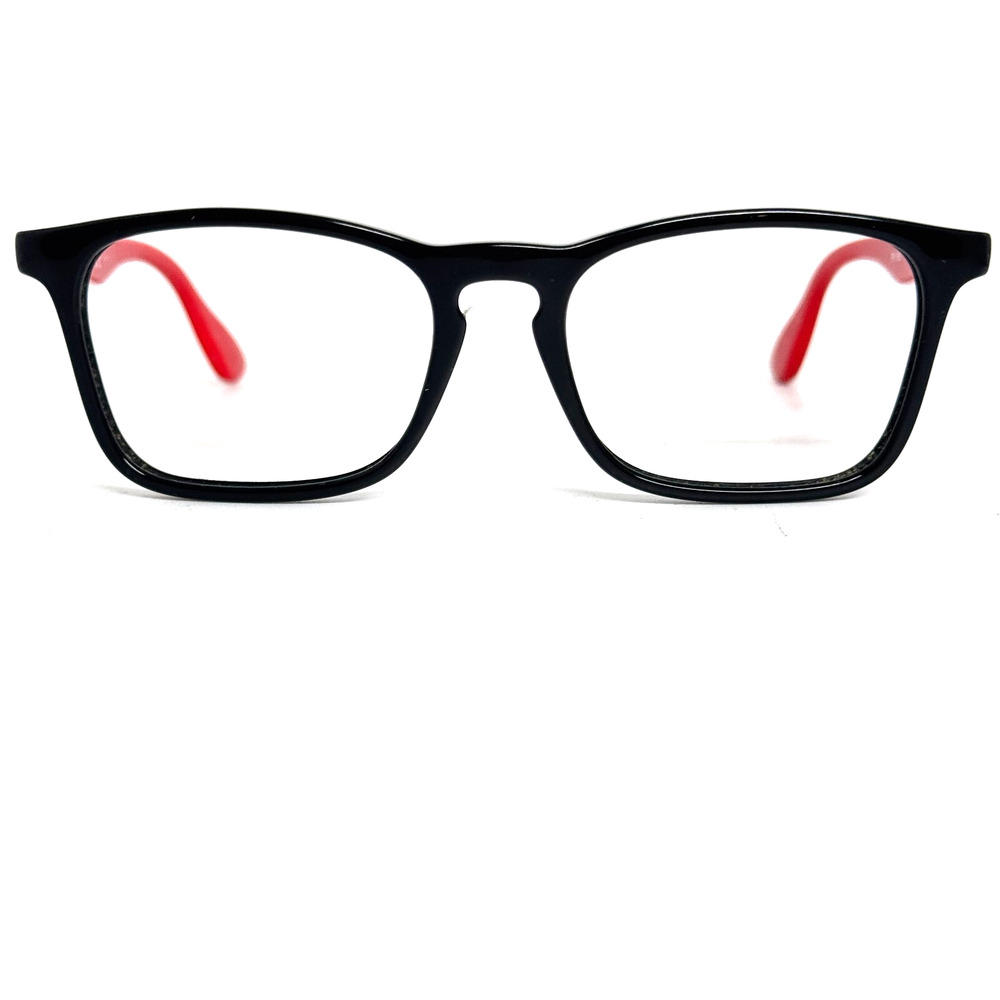 RAY-BAN Jr Eyeglasses Frames Black Red RB 1553 3725 48-16-130‎ Full Rim H16934